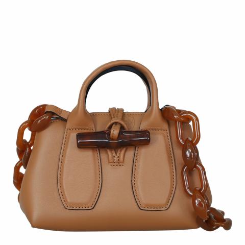 Sell Longchamp Leather Roseau Chaine Mini Bag Brown HuntStreet